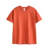 Camiseta Artesanal de Tejido de Barril 100% Algodón para Hombres y Mujeres, Sin Costuras Laterales, Top de Punto Transpirable, Fuerte Fabricante OEM, Venta al por Mayor OEM