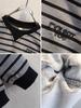 9613 Sudadera para Niños Primavera y Otoño 2026 Nuevo Estilo Infantil Otoño Estilo Coreano Top Rayado Moda Ropa de Otoño para Bebé
