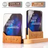 Madera Maciza Cristal Trofeo Personalizado Reunión Anual Empleado Destacado Equipo Creativo Madera Premio Medalla Souvenir Producción
