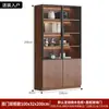 Gabinete de libros usados estilo retro personalizado puerta de vidrio exhibición gabinete de vino sala de estar del hogar estantería integrada de pared a techo mano