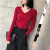 Suéter tejido versátil para mujer para usar como prenda exterior, estilo coreano, corte ajustado, jersey, camiseta base ajustada para estudiante