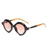 Gafas de sol de alta gama con montura redonda irregular retro 2024 para mujer, gafas de sol de estilo urbano transfronterizo europeo y americano para hombre.