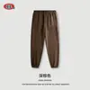 Leggings de Veludo Cor Pura Inverno 2025 Calças de Moletom Marca da Moda Europeia e Americana Tamanho Grande Calças Masculinas Calças Esportivas Casuais Calças Casuais para Homens