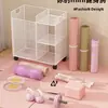 Cesto de Armazenamento para Tapete de Yoga, Armazenamento de Equipamentos de Fitness, Cesto de Armazenamento de Equipamentos Esportivos com Rodas para Raquete de Badminton, Celular