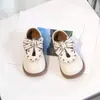 Zapatos de Niña Zapatos de Princesa 2025 Primavera y Otoño Nuevos Zapatos de Cuero Pequeños para Niños Dulce Lazo Niña Suela Suave Zapatos Tipo Merceditas