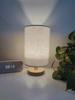Capa de pano de tronco nórdico transfronteiriça Candeeiro de mesa Moderno Ins Decoração criativa Quarto Carregamento USB Controle remoto Luz noturna quente