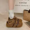Tênis de Treino Alemão Redondo Estampa de Leopardo Retro Feminino Outono 2026 Nova Cor Bloco Tênis Forrest Gump Solado Grosso Aumentador de Altura Esportivo Casual