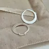 Nuevos Pendientes Redondos Planos Mate Estilo Coreano para Mujer Diseño de Nicho Versátiles Lujo Ligero Pendientes de Gama Alta Pendientes Sencillos