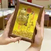 Marco de fotos con adorno de Palacio Celestial Dorado del Año del Caballo para la Riqueza, Cuenco del Tesoro de Lingote Pequeño, Hazte Rico Inmediatamente, Decoración de Mesa, Regalo de Año Nuevo