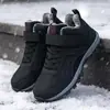 Sapatos de Caminhada com Forro de Lã para Outono e Inverno para Homens e Mulheres tamanho plus Algodão Quente Sapatos para Mãe Sapatos Antiderrapantes para Idosos do Nordeste para Mulheres