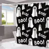 Amazon Halloween Murciélago Fantasma Cortina de Ducha para Baño Hogar Impermeable a Prueba de Moho Cortina de Ducha Cortina de Ducha para Separación de Inodoro