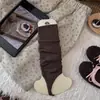 Meias de agulha dupla meias femininas estilo coreano miu cor sólida meias largas que cobrem o pé agulha dupla estilo balé meias afuniladas para panturrilha