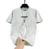 Camiseta Informal Transpirable de Moda de Verano para Hombre, Versátil, Estampado Tie-Dye, Manga Corta, Texturizada, con Letras, Elegante