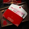 Bolsa roja para sobres de boda, especial para bodas, flocado de alta gama, para el dinero del regalo de boda, nuevo modelo 2026