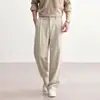 Pantalones Casuales Ot para Hombre de Tencel Lino, Pantalones Rectos Sueltos Finos, Pantalones Estilo Vintage Old Money, Exclusivamente para Ventas Transfronterizas