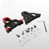 Conjunto de Travas TB-011 Especial para Sapatilhas de Bicicleta de Estrada Equipamento de Ciclismo Vermelho e Amarelo Duas Cores Opcionais Pedais 6 Graus
