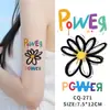 Quan Zhilong Gd Mesmo Estilo Pequena Margarida Colorido Tatuagem Adesivos À Prova D'água Longa Duração Estilo Ins Nicho High-End Pintado Grafite
