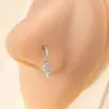 Anillo de Nariz Colgante de Corona Caliente Transfronterizo Zirconia Microincrustada Joyería de Nariz Perforada Popular de Alta Gama Europea y Americana de Moda Fresca