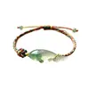 Nuevo brazalete de pez tejido con cuerda colorida estilo chino, con una estética china clara y elegante, moderno y único, realza el cutis y es bellamente simple y elegante