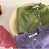 Ropa de Protección Solar de Seda de Hielo para Niñas a la Moda Estilo Coreano Estilo Occidental Cárdigan de Punto Antimosquitos Chaqueta Camisa de Aire Acondicionado para Bebé Niña