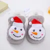 Novos Sapatos de Bebê de Natal Desenho Animado 2023 Outono e Inverno Plus Veludo Quente Sapatos de Algodão 0-1 Ano de Idade Sapatos de Criança Pequena com Solado Macio 3-5-9 Meses