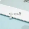 Brincos de Argola Geométricos Esféricos de Metal Versáteis Estilo Ins com Pingente de Bola de Prata e Contas Redondas de Prata Pura 999