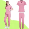 Ropa de Lavado para Manos de Enfermera de Hospital Transfronteriza Aliexpress Ropa de Jogging para Mujer Uniformes de Trabajo de Laboratorio Ropa de Lavado de Manga Corta
