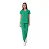 Uniformes de quirófano unisex hechos a medida, absorbentes del sudor y transpirables de manga corta, uniformes de enfermería europeos y americanos para clínicas dentales y uniformes de quirófano.