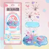 Criaturas Fofas de Canto Adesivos de Cristal Relevo DIY 3D Ornamentos Criativos Japoneses Estilo Jenga Decorações Manuais 3D para Planejador