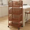 Estante de almacenamiento para cocina, organizador de verduras de múltiples niveles, con ruedas, móvil y multifuncional, un práctico carrito de almacenamiento