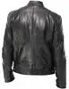 Chaqueta de cuero para hombre con cuello alto transfronteriza, moderna, primavera y otoño, nueva chaqueta de cuero, ropa de motocicleta guapa, abrigo para jóvenes de talla grande, hombre