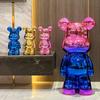 Figura de Oso Violento Electrochapada Decoración Moderna para Sala de Estar Gabinete de Vino Gabinete de TV Alcancía Se Puede Guardar y Recuperar Simple y Creativo