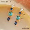 NIMAI Venda Direta Transfronteiriça Nicho Luxo Leve High-end Brincos Novos Brilhantes Cravejados com Zircônia Exquisitos Brincos de Moda