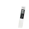 Analizador de calidad del agua TDS tres en uno blanco termómetro de conductividad detector EC de calidad del agua pluma estuche de cuero de entrega