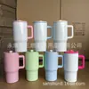 Taza de Coche Sublimada Transfronteriza de 20 oz Acero Inoxidable 304 Termo Infantil con Popote al Vacío y Asa Taza de Hielo
