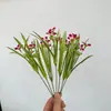 Grama Aquática Artificial e Flores de Milão para Arranjo de Cena, Pequeno Buquê para Decoração de Casa e Casamento, Flores Artificiais, Flores de Seda, Flores de Plástico