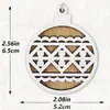Adorno Navideño de Madera Tallada Nórdica Copo de Nieve Papá Noel Árbol de Navidad Adorno DIY Decoración de Ventana para el Hogar