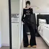Pantalones vaqueros con hebilla de avión estilo americano transfronterizos para hombre, diseño retro de primavera, pantalones largos ligeramente acampanados, pantalones trendy de corte limpio