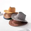 Chapéu de Cowboy Ocidental para Viagem ao Ar Livre Lazer Chapéu de Sol Masculino e Feminino Camurça Sintética Proteção Solar de Verão Chapéu de Cavaleiro Fresco