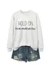 Espere um Pouco Deixe-me Pensar Demais Sudadora Feminina Casual Versátil Confortável para Outono e Inverno Amazon Ebay Independente