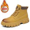 Botas Martin 2024 otoño e invierno suela gruesa casual botas de ruibarbo forradas de felpa cálidas estilo inglés botas de trabajo coreanas una generación de pelo