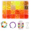 Série Arco-Íris Balde de Miçangas Pony Conjunto de Miçangas Caixa Miçangas Soltas DIY Pulseira Handmade Colar Contas para Fio Kit de Materiais