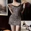 Ropa interior sexy camisón estampado de leopardo falda sexy de encaje a la cadera puro deseo de tentar traje de adulto una generación de cabello