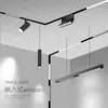 Luces de Riel Magnéticas, Empotradas Sin Iluminación Principal, Iluminación de Sala de Estar, Focos, Reflectores, Ranuras de Montaje Superficial, Tiras de Riel Ocultas Pre-empotradas