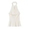 Comercio Exterior 2026 Verano Nuevo Estilo Europeo y Americano Moda Femenina Sexy Chica Caliente Top Halter con Detalle de Nudo 3152081