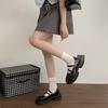Zapatos de Cuero Pequeños de Punta Redonda Tacón Grueso Suela Gruesa para Mujer Verano 2024 Nuevo Estilo Retro Japonés Lolita Mary Jane Flats de Mujer