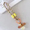 Cuerda para Teléfono Móvil de Corazón de Color Contrastante Colgante para Teléfono Móvil Anticaída Combinación de Colores Cuerda Personalizada con Cordón para Tetera con Colgante para Bolsa