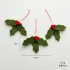 Nuch Decorações de Natal Transfronteiriças Feltro de Lã Frutas Vermelhas Folhas de Natal Decoração de Árvore de Natal DIY Pingente Pequeno