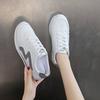 Zapatos de Verano de Cuero Suave Forrest Gump de Venta Caliente Transfronterizos Antideslizantes Versátiles Zapatos Blancos con Cordones Zapatilla Casual Zapatos Planos para Mujer