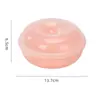 Caja para Bagels Sarah - Contenedor Redondo de Plástico de Grado Alimenticio con Tapa, Portátil para el Almuerzo del Trabajo, Caja Conservadora de Forma de Donut, Caja para Frutas